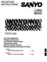 Sanyo FXCD-500 - Owners Manual 